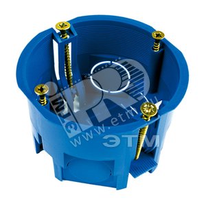 Подрозетник для полых стен 68х45, IP 30, синий