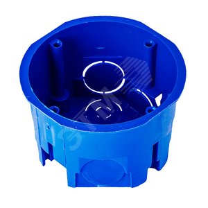 Подрозетник для сплошных стен 68х45, IP 30 без саморезов, синий - GUSI Electric