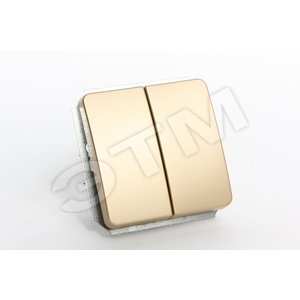 GUSI Выключатель 2-кл в рамку золот GL - GUSI Electric