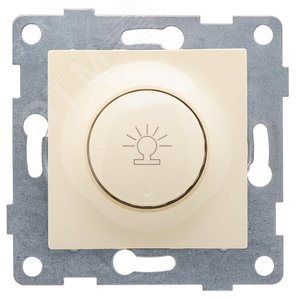 Диммер Bravo, 500 W, механизм, с накладкой и воротком, бежевый - GUSI Electric