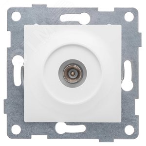 Розетка антенная Ugra, механизм, одинарный, белый - GUSI Electric