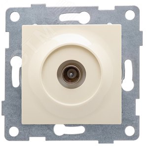 Розетка антенная Ugra, механизм, одинарный, бежевый - GUSI Electric
