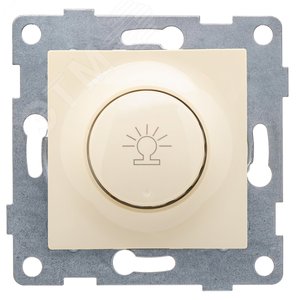 Диммер Ugra, 500 W, механизм, с накладкой и воротком, бежевый - GUSI Electric