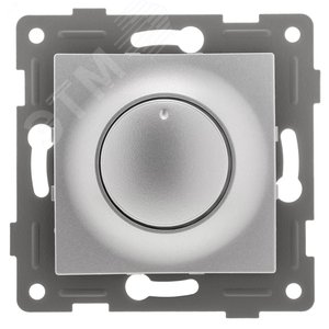Диммер Ugra, 500 W, механизм, с накладкой и воротком, серебро - GUSI Electric