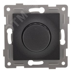 Диммер Ugra, 500 W, механизм, с накладкой и воротком, графит - GUSI Electric