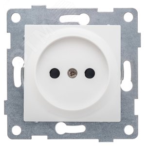 Розетка однопостовая Ugra б/з с з/ш, механизм, 16А, 250В, белый - GUSI Electric