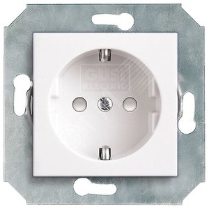 CITY Розетка х 1 с/з с.ш. в рамку  белая - GUSI Electric
