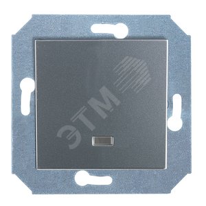 City МЕХАНИЗМ Выкл. 1кл. (инд.), СП, Серебро