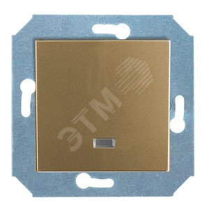 City МЕХАНИЗМ Выкл. 1кл. (инд.), СП, Золото