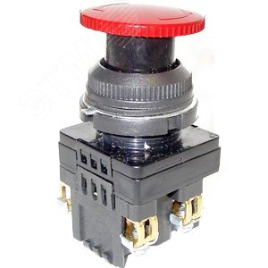 КЕ-201 У2 исп.5, красный, 1р, гриб с фиксацией, IP54, 10А, 660В, выключатель кнопочный (ЭТ) | ET561487 | Электротехник - Электротехник