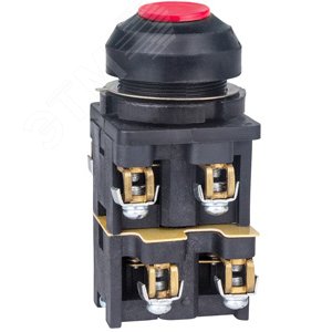 КЕ-082 У2 исп.4, красный, 1з+3р, цилиндр, IP54, 10А ,660В, выключатель кнопочный  (ЭТ) - Электротехник