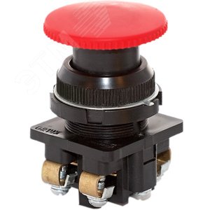 КЕ-021 У3 исп.3, красный, 2р, гриб без фиксации, IP40, 10А, 660В, выключатель кнопочный (ЭТ) | ET512657 | Электротехник - Электротехник
