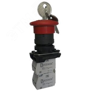 КМЕ 5111м -К УХЛ3, красный, 1но+1нз, гриб с фиксацией и ключом, IP 40, выключатель кнопочный (ЭТ) | ET006863 | Электротехник - Электротехник