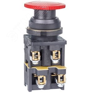 КЕ-022 У3 исп.7, красный, 2з+1р, гриб без фиксации, IP40, 10А, 660В, выключатель кнопочный (ЭТ) | ET529287 | Электротехник - Электротехник