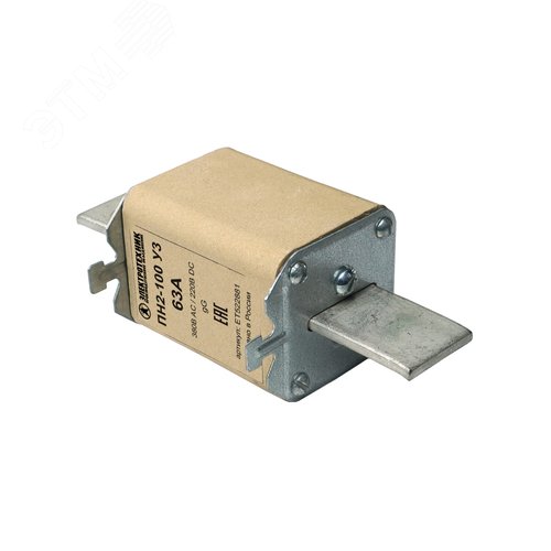 Вставка плавкая ПН2-100 У3 на 63А, медные ножи