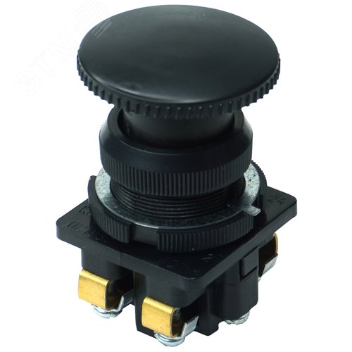 КЕ-021 У3 исп.2, черный, 1з+1р, гриб без фиксации, IP40, 10А, 660В, выключатель кнопочный  (ЭТ) (ET506636) - Электротехник