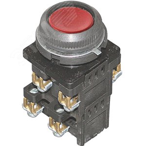 КЕ-182 У2 исп.1, красный, 4з, цилиндр, IP54, 10А, 660В, выключатель кнопочный  (ЭТ) - Электротехник
