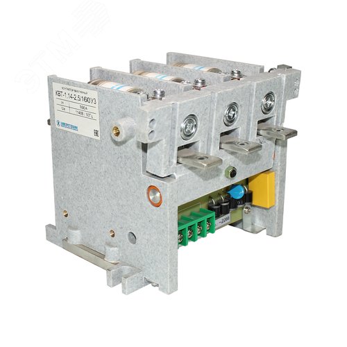 Контактор вакуумный КВТ-1,14-2,5/160-3 У3, трёхполюсный, 220В, 4з+3р, нереверсивный, без реле, IP00. (ЭТ)