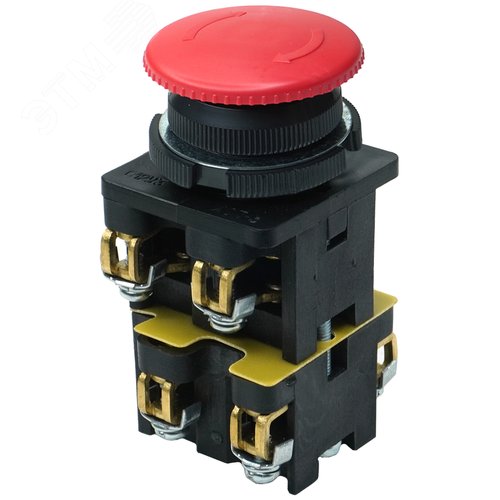 КЕ-022 У3 исп.3, красный, 2з+2р, гриб без фиксации, IP40, 10А, 660В, выключатель кнопочный (ЭТ) | ET511653 | Электротехник - Электротехник