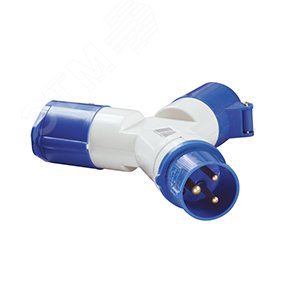 СР Адаптер двухлучевой 1012, 2Р+PE, 16А, 250В, IP44  (ЭТ) (ET002701) - Электротехник