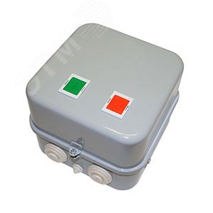 Пускатель электромагнитный ПМ12-063161 У3 В, 380В/50Гц, 2з+2р, 63А, нереверсивный, без реле, в корпусе IP40, с кнопками ПУСК и СТОП - Электротехник
