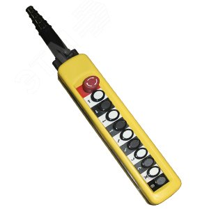 ПКТ-100Б У2, IP65, кнопка БЛОКИРОВКА с фиксацией (красная), вверх, вниз, влево, вправо, вперед, назад, по часовой, против часовой, быстрее, медленнее, - Электротехник