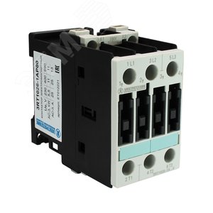 Контактор электромагнитный 3RT1026-1AP00, 3-пол., 25A, AC-3, 11кВт/400V, 230V AC, 50Гц, типоразмер S0, винтовые клеммы, IP20 - Электротехник