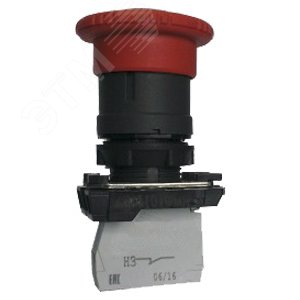 КМЕ 5122м -Ф УХЛ3, красный, 2но+2нз, гриб с фиксацией, IP40, выключатель кнопочный  (ЭТ) - Электротехник