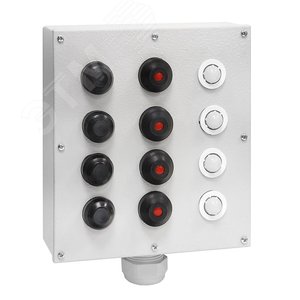 ПКУ-15-21.341-54У2 (5*КЕ081/2(1з+1р) черная +5*КЕ081/2(1з+1р) красная +2*заглушка + PG-36) (559596)