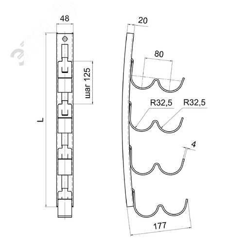 Профиль криволинейный К14/15 УТ1,5 (L=1750мм) - фото 6