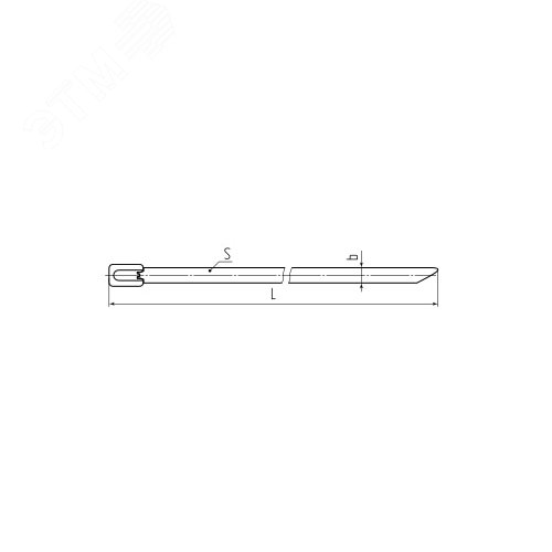 Стяжка стальная СКС-П (316) 4.6x200 из нержавеющей стали AISI 316 с полимерным покрытием 3
