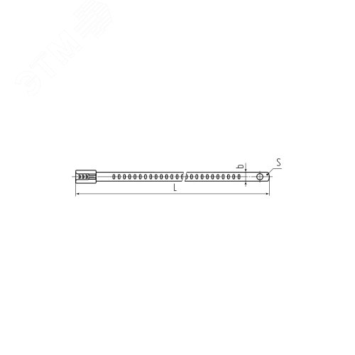 Стяжка стальная лестничного типа СКЛ (316) 7х200 из нержавеющей стали AISI 316 3