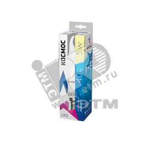 Лампа светодиодная LED Свеча на ветру 5Вт Е14 230v 3000K 340Лм - КОСМОС