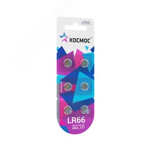 Батарейка  G4 (L626/LR66/177/377) 1.5V Alkaline 6BL - КОСМОС