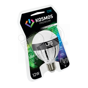 Лампа светодиодная LED Шар 12Вт 4500К 230В Е27 белая - КОСМОС