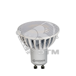 Лампа светодиодная LED 3.5Вт 230В GU10 D50х45 теплый MR16 (KLED3.5wGU10230v27) - КОСМОС