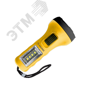 Фонарь ручной 0,5Вт LED+4SMD(1Вт)/1xAA/корпус ABS-пластик/ремешок ручной, - артикул KOC119B