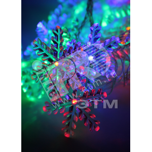 Гирлянда 30LED снежинки RGB 4.4м 8 режимов (KOC_GIR30LEDSNOW_RGB) - КОСМОС