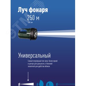 Фонарь-прожектор аккумуляторный KOCAccu368LED, 3W LED, аккум. 6V 4,5Ah, 240Lm, 20 часов, Космос - фото 2