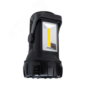 Фонарь-прожектор аккумуляторный, 5W прожектор + 5W СОВ боковая панель, аккум. 3,7V 3,6Ah, 350Лм - 10 часов, 350Лм - 10 часов - фото 3