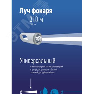 Фонарь аккумуляторный  KOSAccu9105W_pearl 5W LED +19W LED, 3.7V 1800mah, usb шнур - фото 2