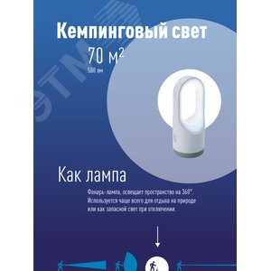 Фонарь аккумуляторный  KOSAccu9105W_pearl 5W LED +19W LED, 3.7V 1800mah, usb шнур - фото 3