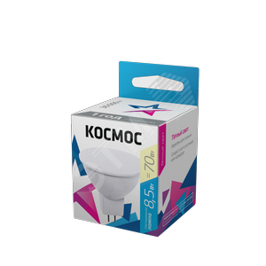Лампа светодиодная LED 8.5Вт JCDR 220В GU5.3 D50x45 3000K теплый 720 лм - КОСМОС