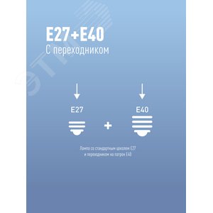 Лампа светодиодная LED 40Вт 220В Е27 D100х168 6500К дневной 3800 лм - фото 5