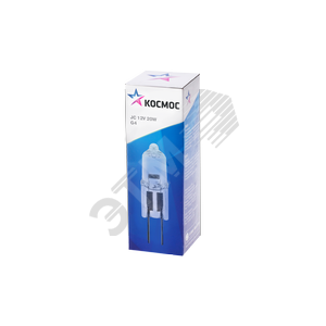 Лампа галогенная КГМ 20вт 12в G4 капсульная Космос (LKsmJC12V20W) - КОСМОС