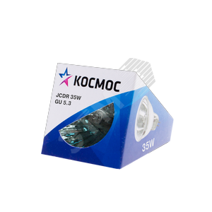 Лампа галогенная КГМ 35вт 230в GU5.3 50мм 38 град. Космос (LKsmJCDR220V35W) - КОСМОС