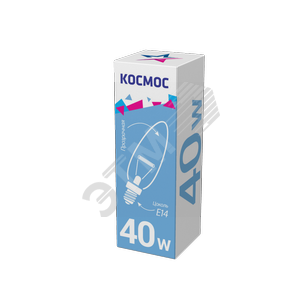 ДС 40вт 230в E14 Космос прозрачная - КОСМОС