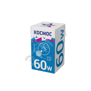 ДШ 60вт 230в E27 Космос прозрачная - КОСМОС