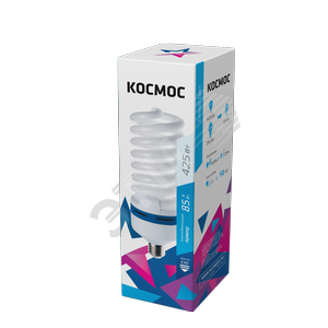 Лампа энергосберегающая КЛЛ 85/842 E40 D83х255 спираль мини Космос (LKsmT5SPC85WE4042_m) - КОСМОС