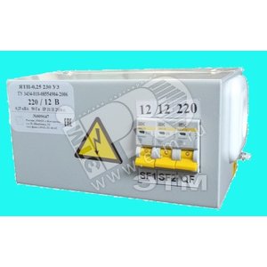 Ящик с понижающим трансформатором ЯТП 0.25 220/12В IP31 с тремя автоматами - ФКУ ИК-1 (Кострома)